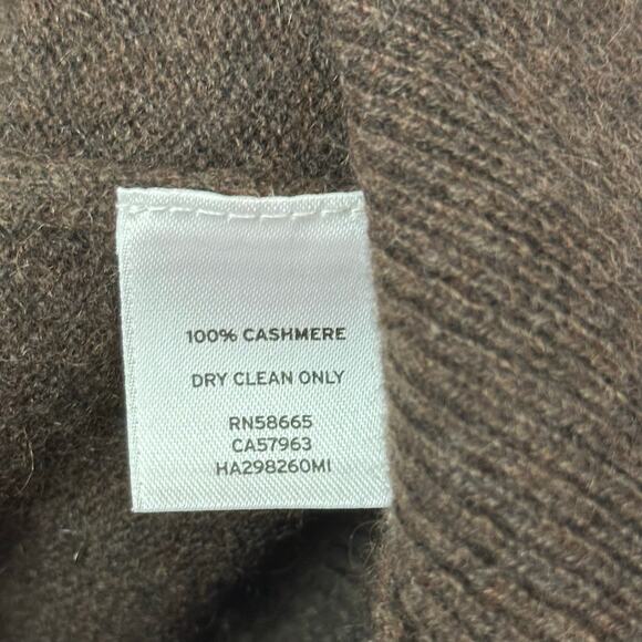 Halogen Cashmere v neck brown sweater Large - Picture 9 of 11